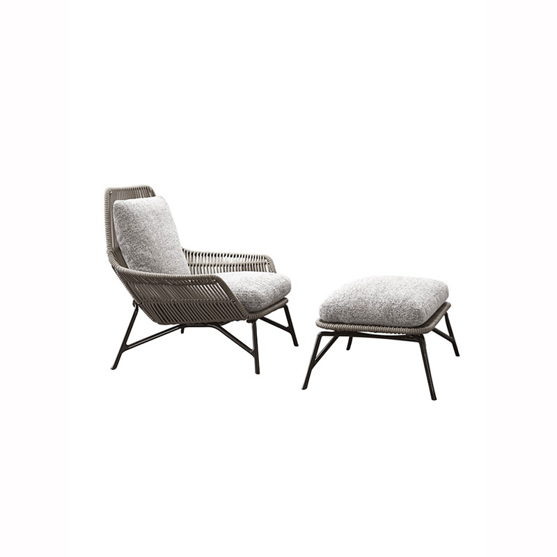 Outdoor Furniture Metal Chairs - touwontwerp metalen frame waterdichte stoel lange