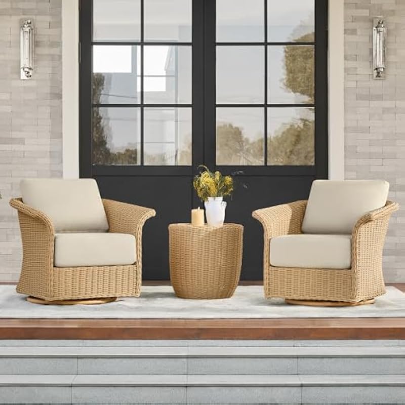 Outdoor Furniture Metal Chairs - Driedelige bistroset voor buiten, met draaistoelen