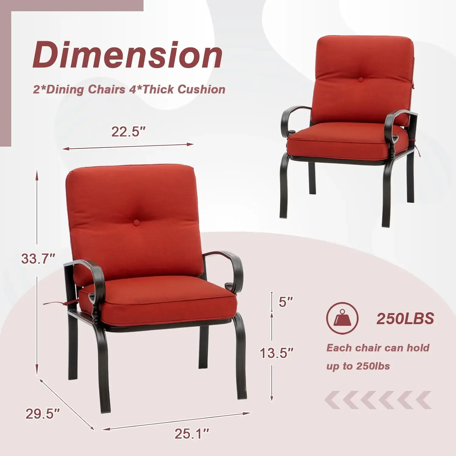 Rode metalen bistrostoelen voo - Outdoor Furniture Metal Chairs recensie en prijs